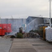 Brand op gemeentewerf Katwijk